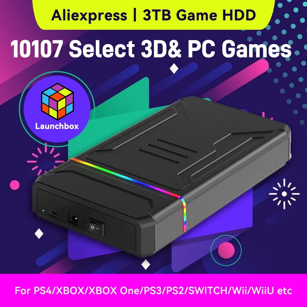 Gaming Console In Chinese - Портативный игровой жесткий диск Launchbox 3