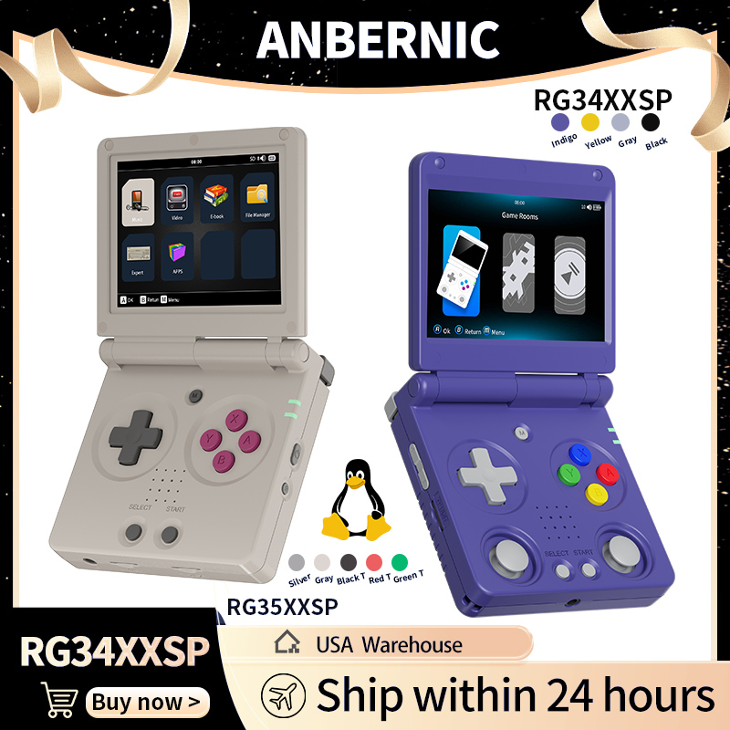 Anbernic RG34XXSP RG35XXSP Пер – обзор и цена Gaming Console In Chinese